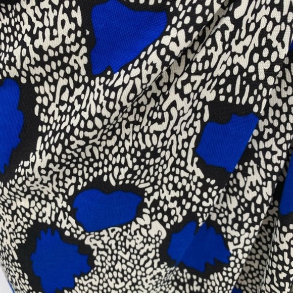 DVF Noe Cheetah Island Blue Diamond dress  new 8 - Picture 4 of 6